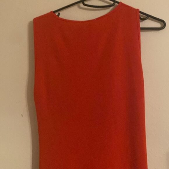 NWT Zara Front Ruched Sleeveless Orange Red Bodycon Mini Dress - Picture 11 of 11